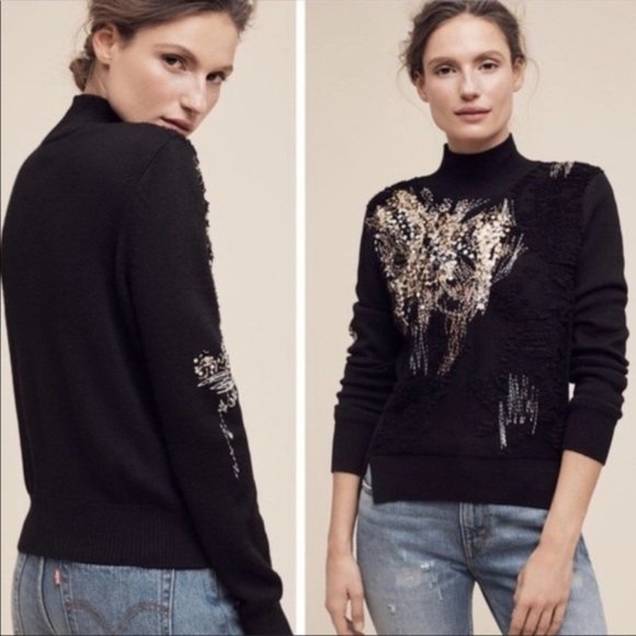 Anthropologie Sweaters - Anthropologie Knitted Knotted Fete Sequin Sweater